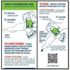 Scepter 5 Gal. Smart Control Gas Can -Outdoor Power Equipment Sales Store scepter gas cans fr1g501 1f 1000