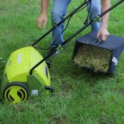 Sun Joe 13 in. 12 Amp Electric Scarifier + Lawn Dethatcher with Collection Bag -Outdoor Power Equipment Sales Store sun joe cultivators aj801e fa 1000